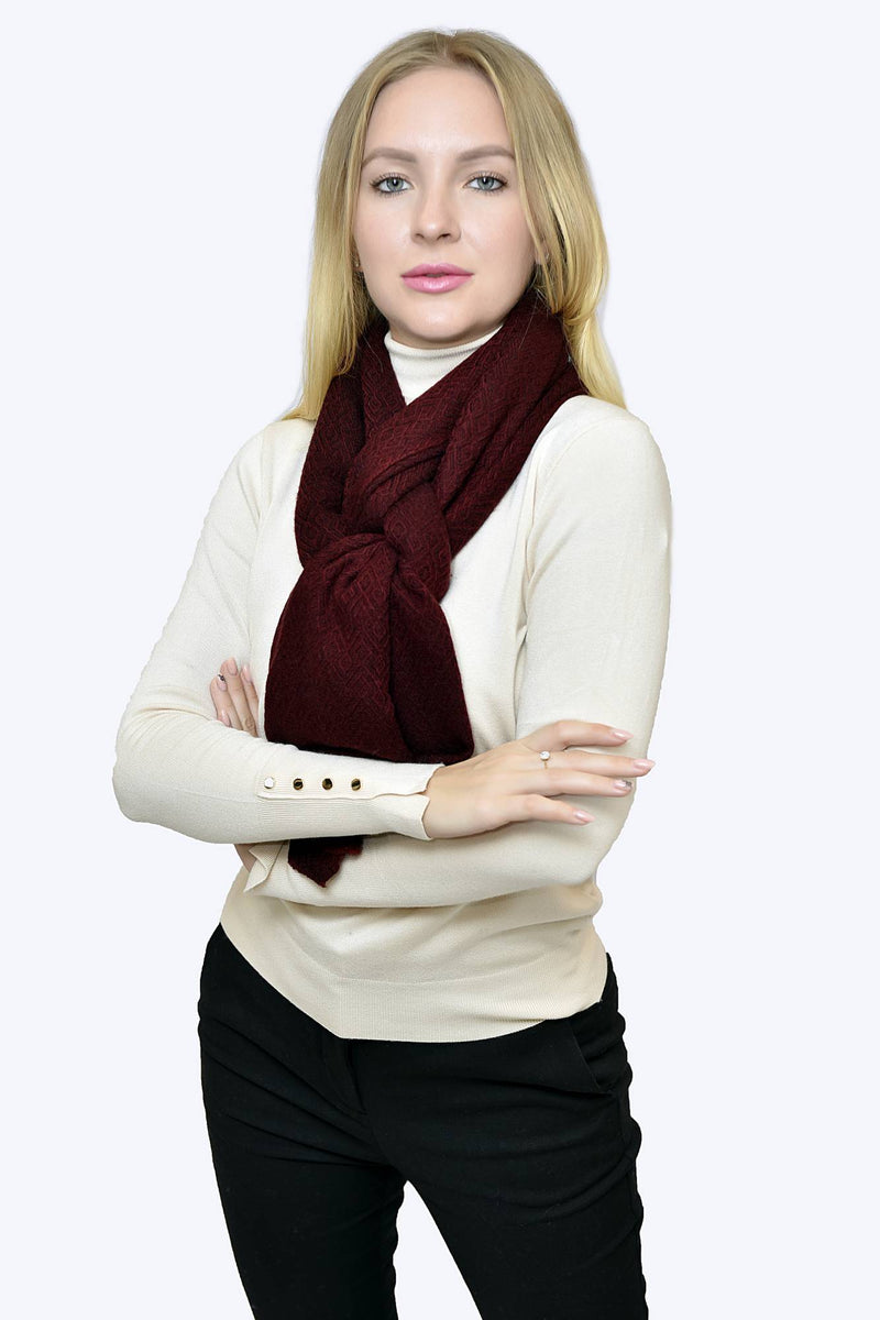 Buy Camel Wool Luxury Scarf - Wine Maroon Diamond Online UAE – Nomadic ...